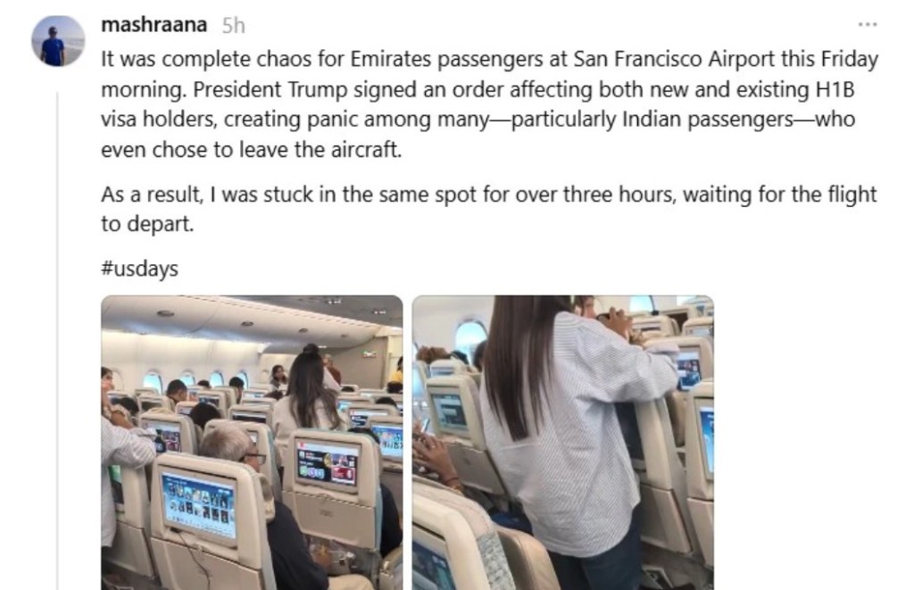 Trump's $100,000 H-1B visa fee impact: India-US flight fares jump, chaos at US airports